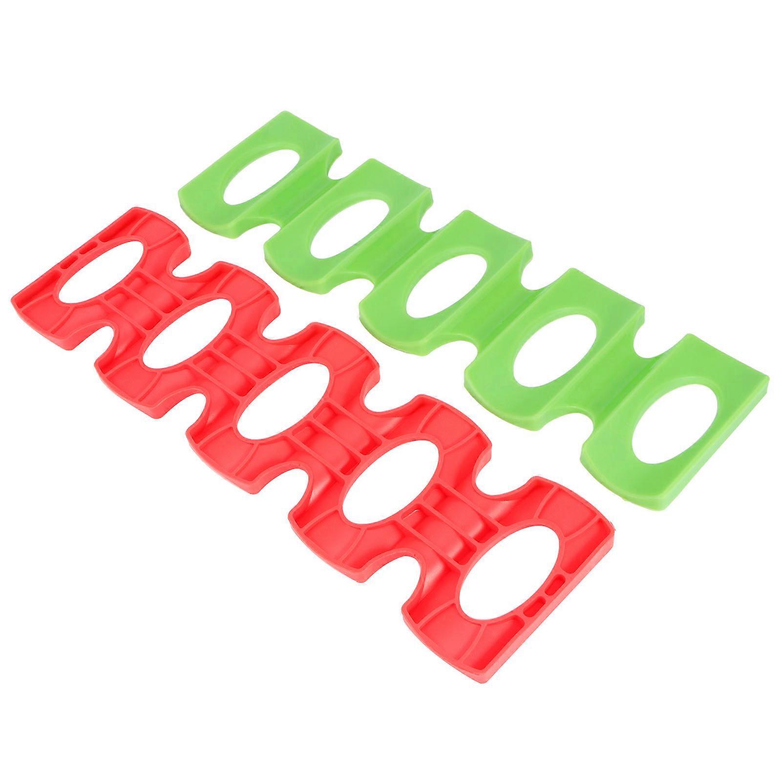2Pcs Silicone Bottle Stacker 31x9.5cm Red Green for Beer Cans