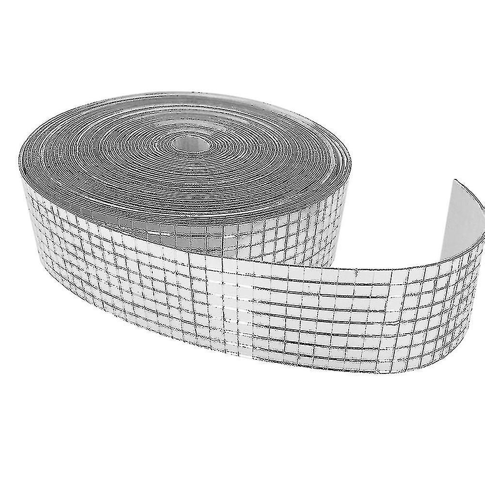 Roll Self-adhesive Real Glass Craft Mini Square & Round Mirrors Mosaic Tiles For Diy Crafts ,ball ,home Decoration C-YUHAO