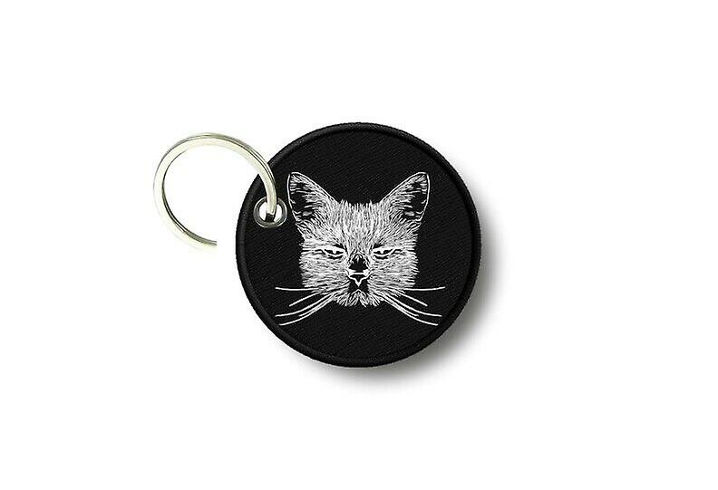 Key key door keys round prints double-sided white kitten cat