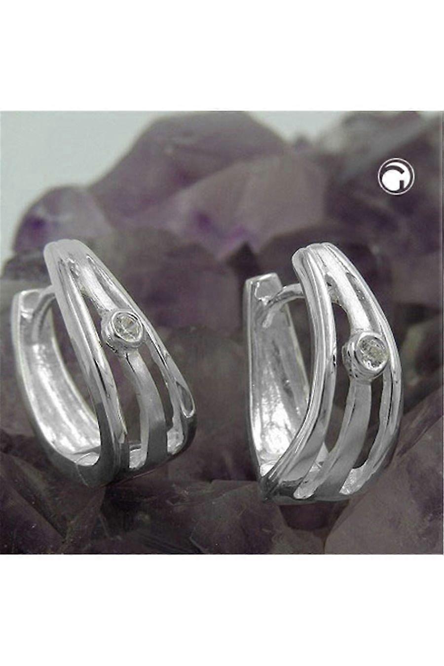 Hoops Earrings Zirconia Silver 925 - Gl92601