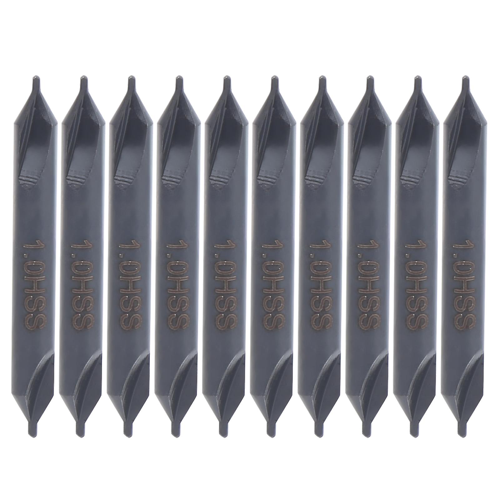 10pcs HSS Type A Center Drill Bits for Stainless Steel Die, All-Terrain Spiral Positioning 1mm