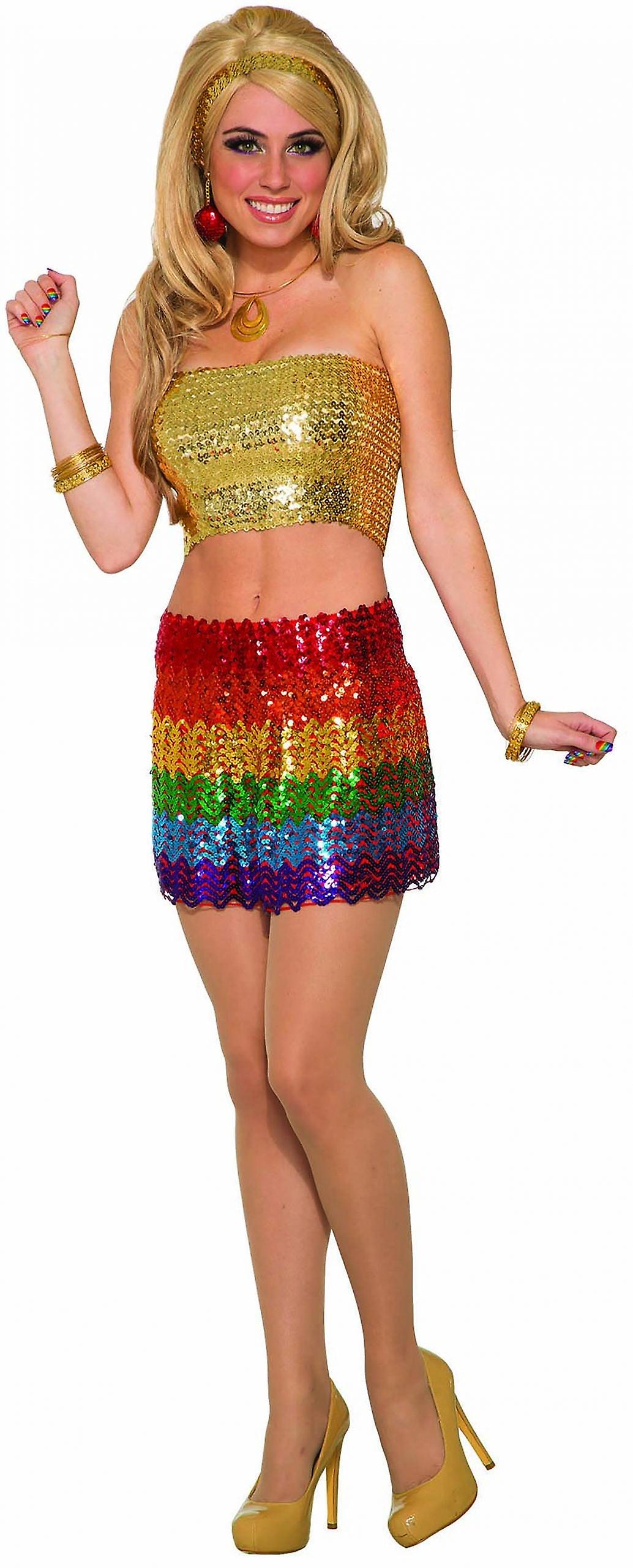 Rainbow Sequin Skirt Ac81289