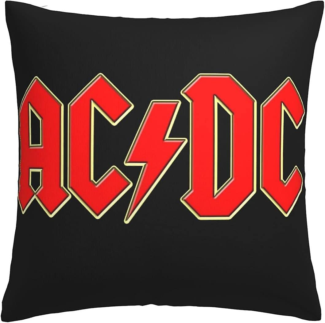 Acdc Cushion Covers 45 X 45 Cm Square Throw Pillowcases For Sofa Bedroom With Invisible Zipper 18 X 18 Inch Sets Of 1 -TB3698
