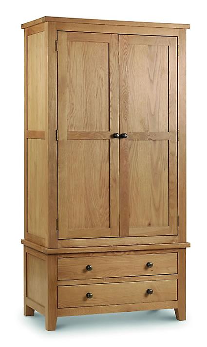 Rachel Wardrobe - Solid Oak - Doors Shelf