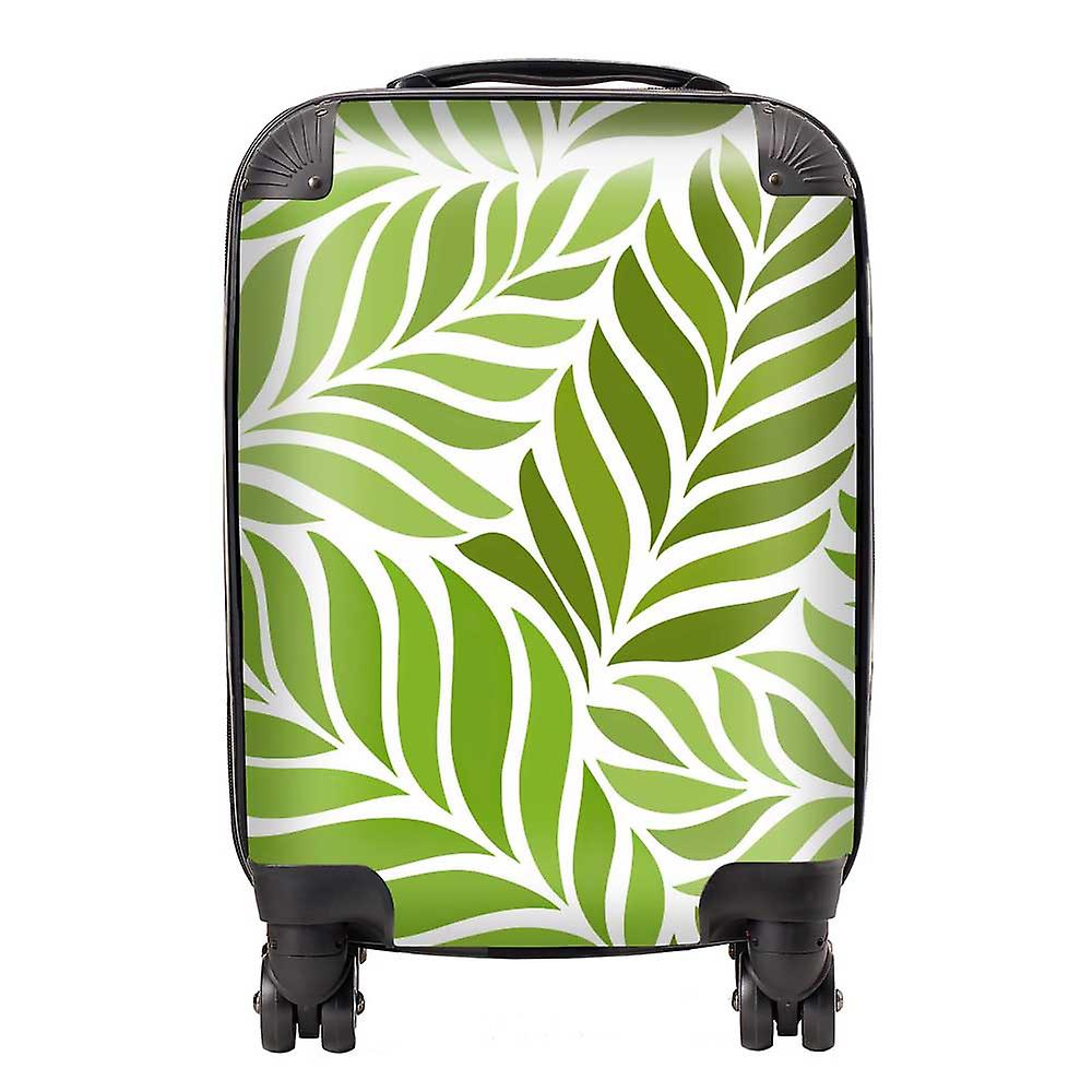 Green Leaf Pattern Suitcase