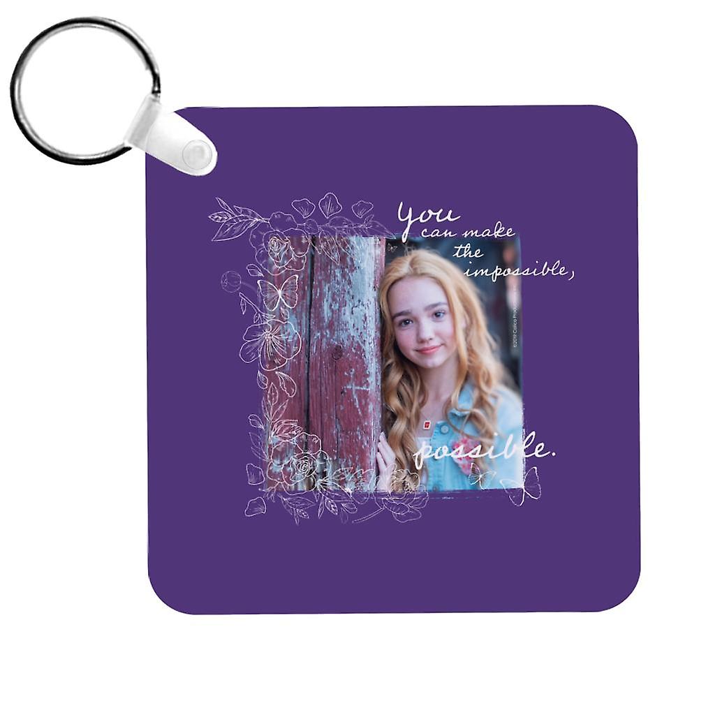 Holly Hobbie You Can Make The Impossible Possible White Text Keyring