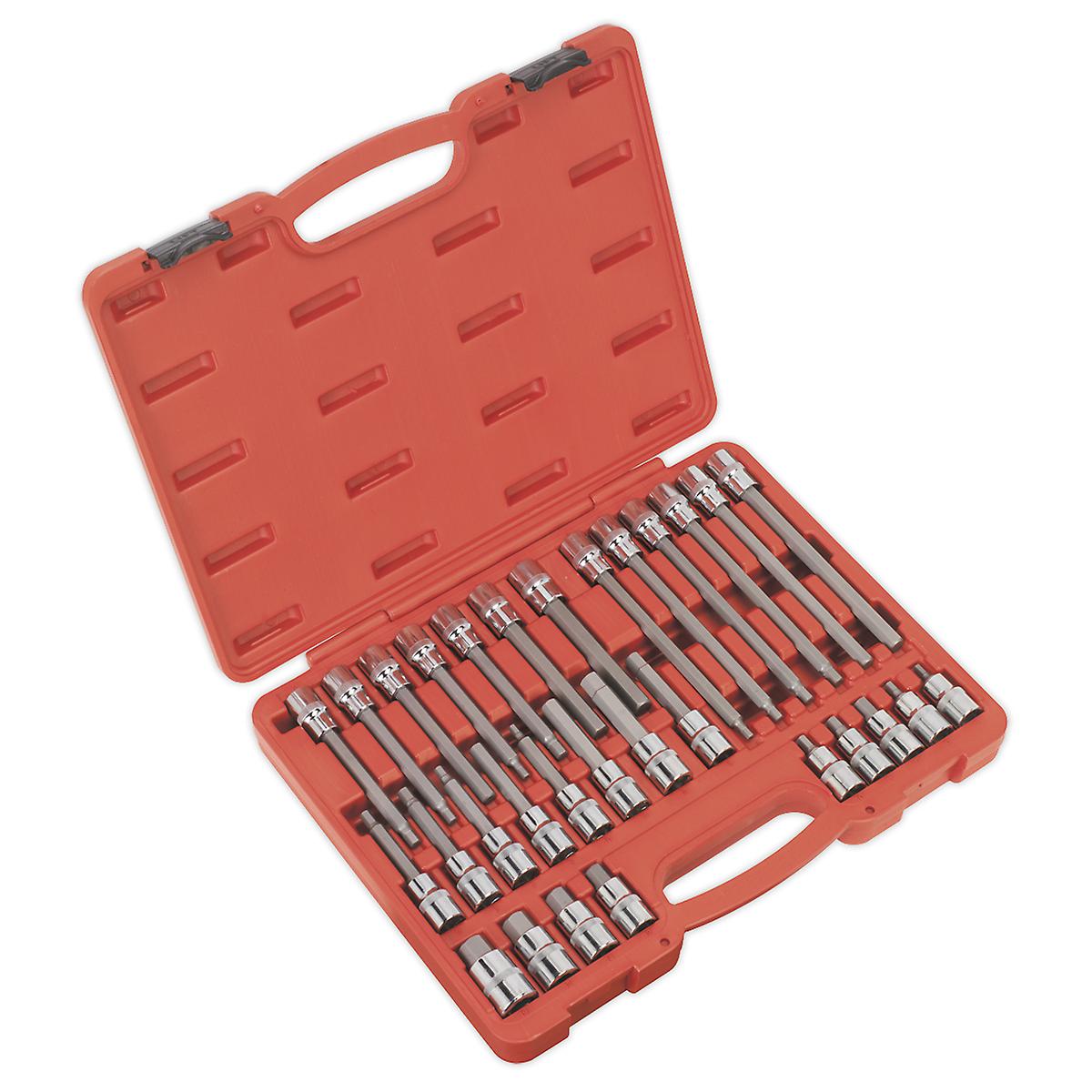 Sealey Ak2196 Hex Socket Bit Set 30Pc 1/2Sq Drive