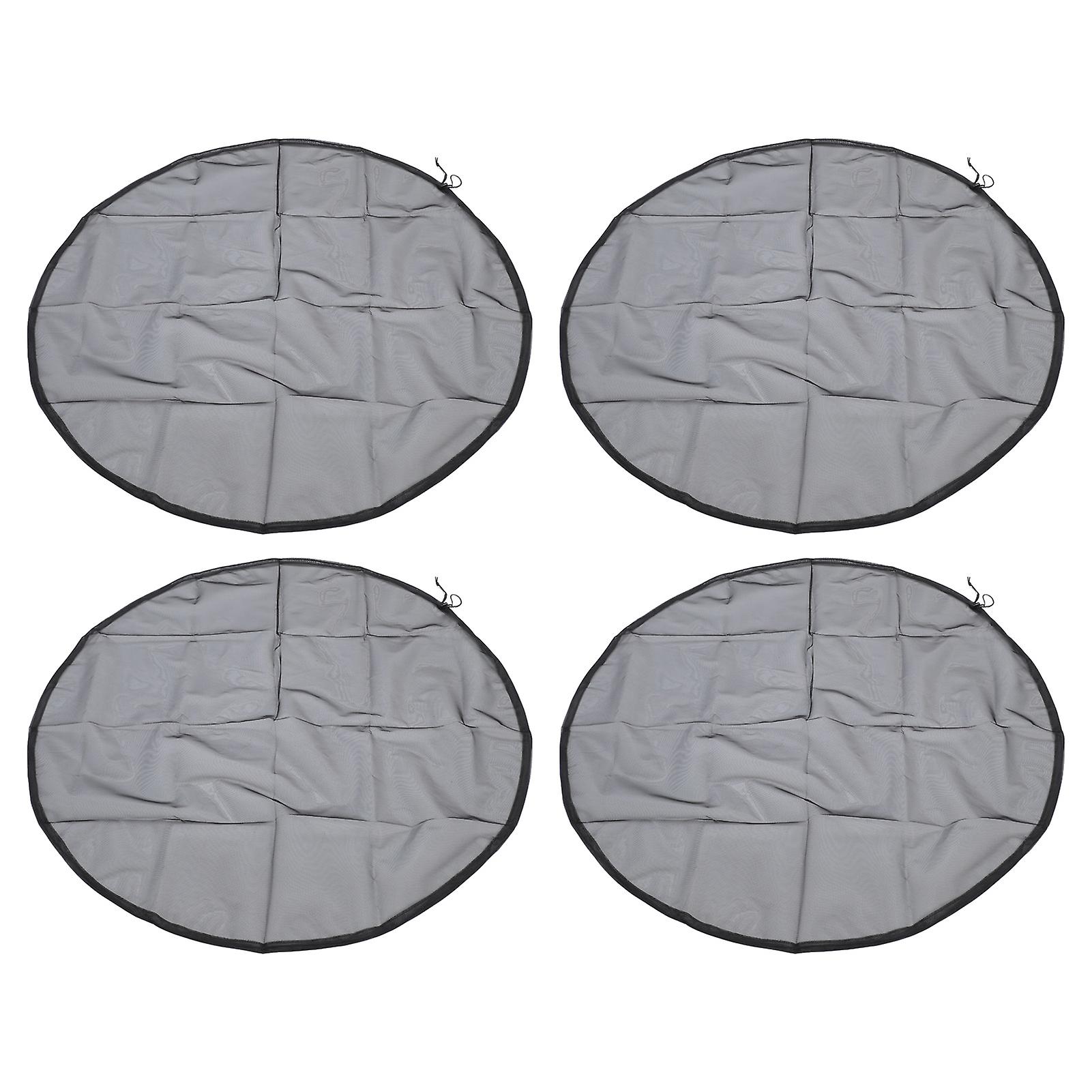 4pcs Mesh Cover for Rain Barrels with Drawstring Water Collection Buckets Tank Protector Bucket Netting Screen Cover 37.4 Inches
