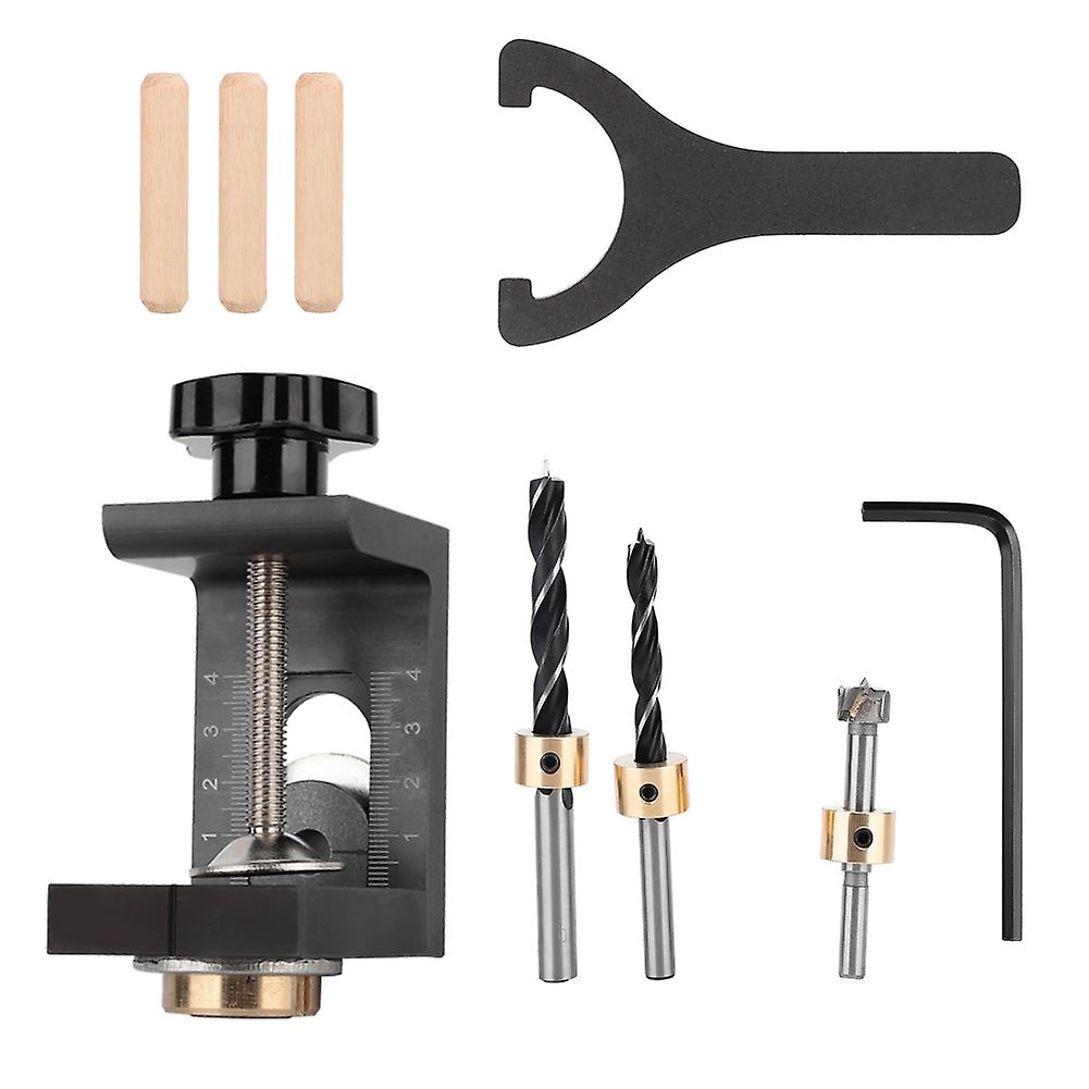 3 in 1 Wood Hole Drilling Guide Jig Drill Bit Woodworking Positioner Locator Tool(Package A)