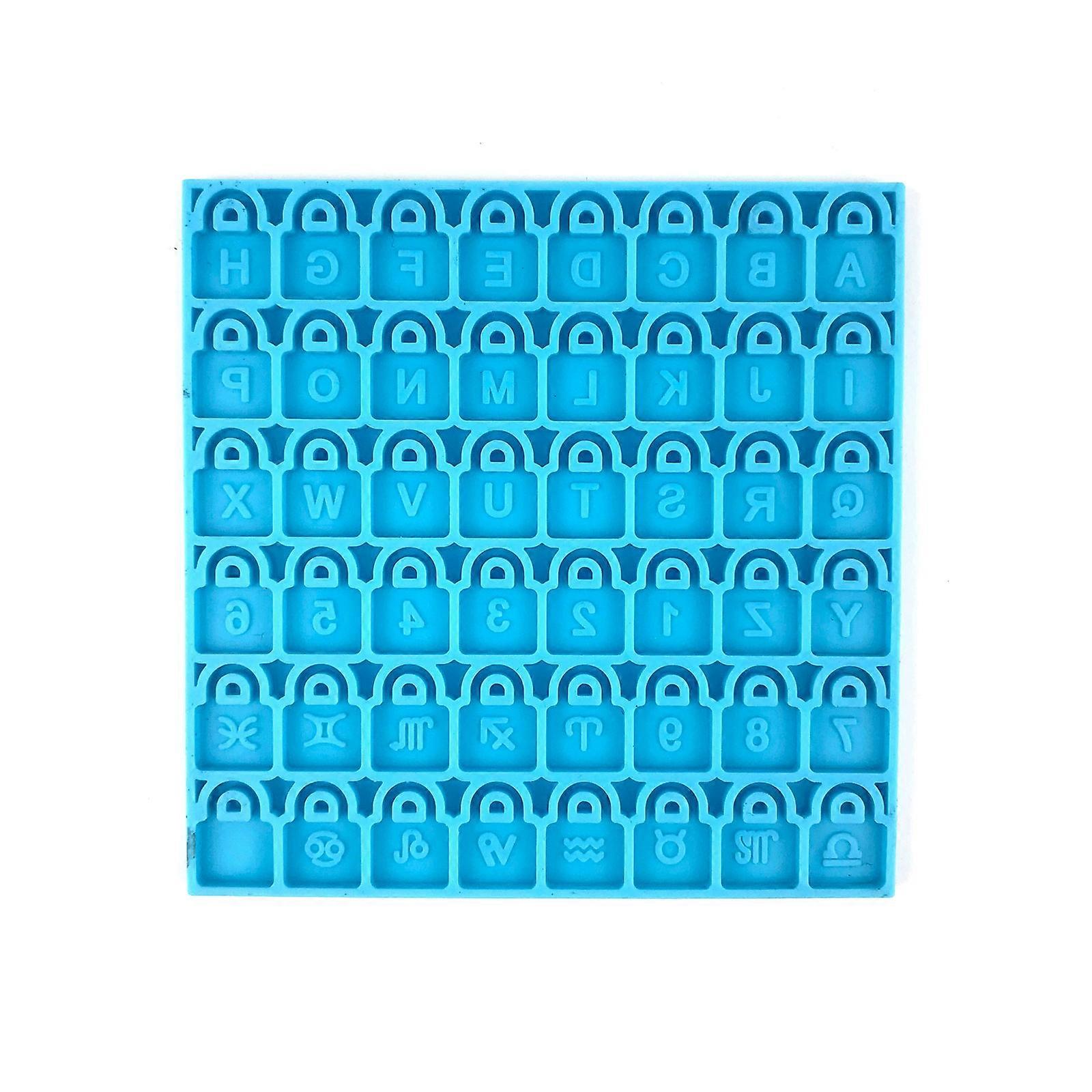 Lock and for Key Shape Silicone Molds Resin Letter Number Molds Pendant Casting