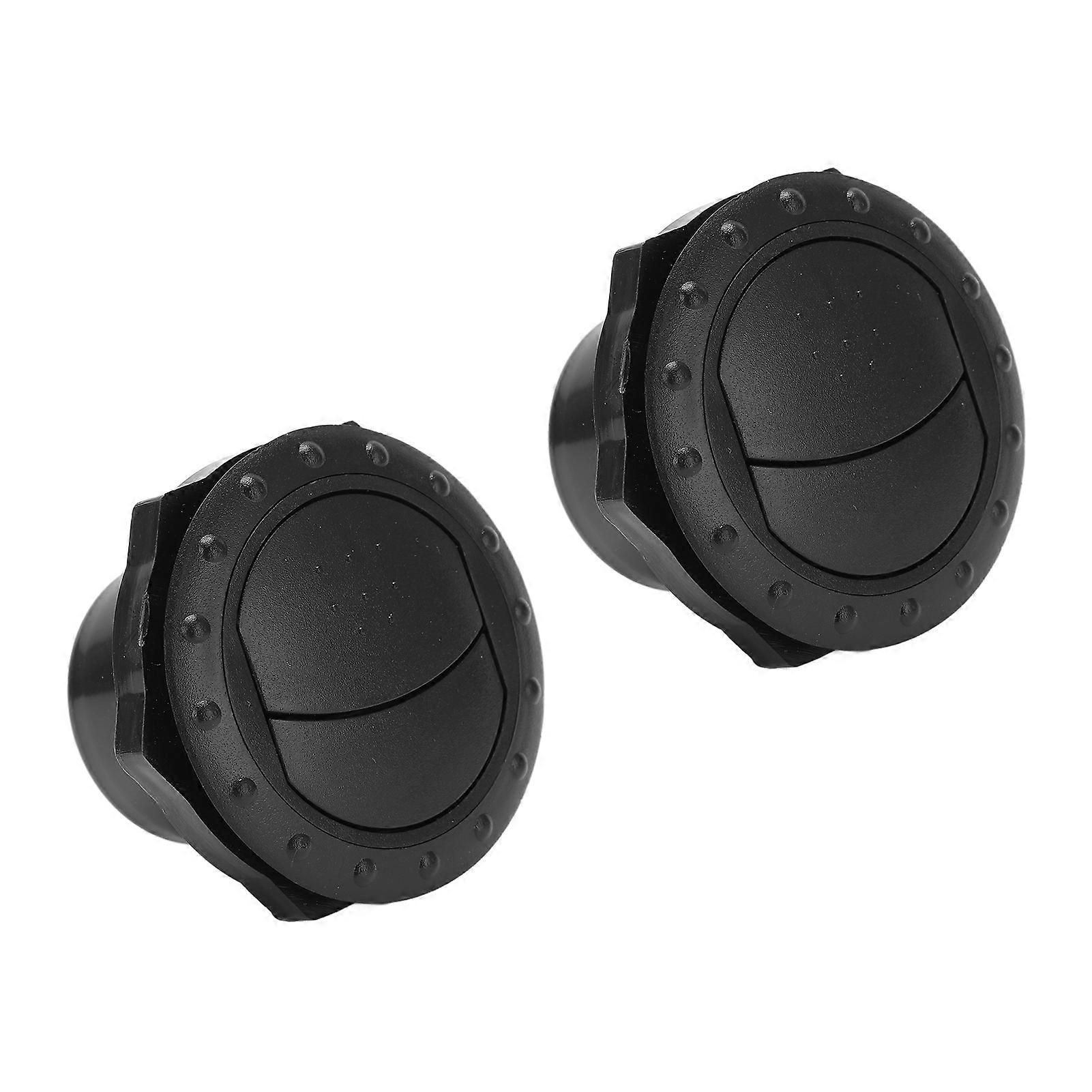 2pcs Air Conditioning Outlet Black Round ABS Universal A/C Vent for RV Boat Bus Car NO.84745