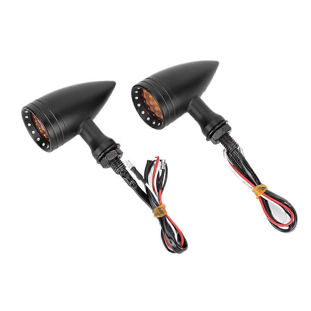 1 Pair Retro Style Motorcycle Modification LED Turn Signal Indicator Lights for Yamaha/ Honda / Kawasaki