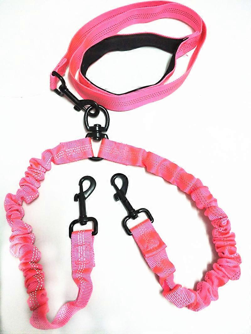 One Drag Two Buffer Dog Leash Multi-function Leash Double-headed Dog Leash