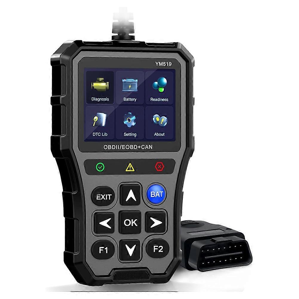 YM519 Car OBD2 Scanner Check Engine Car Clear Fault Code Reader Car Battery Life Evaluator Automobile Fault Detector