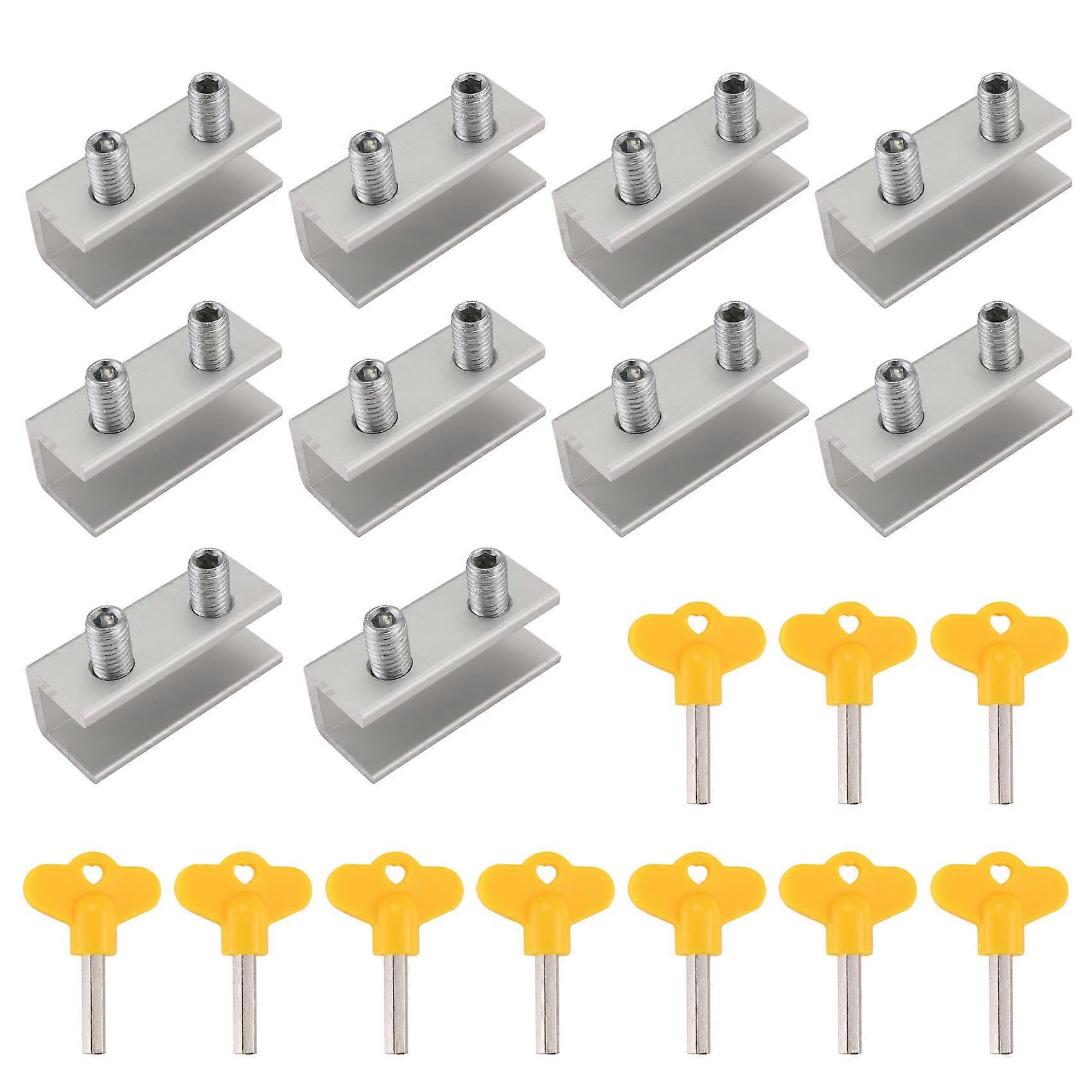 10 Set Sliding Sash Stopper Cabinet Locks Straps Doors Security Anti-Theft Lock Window Sliding Door