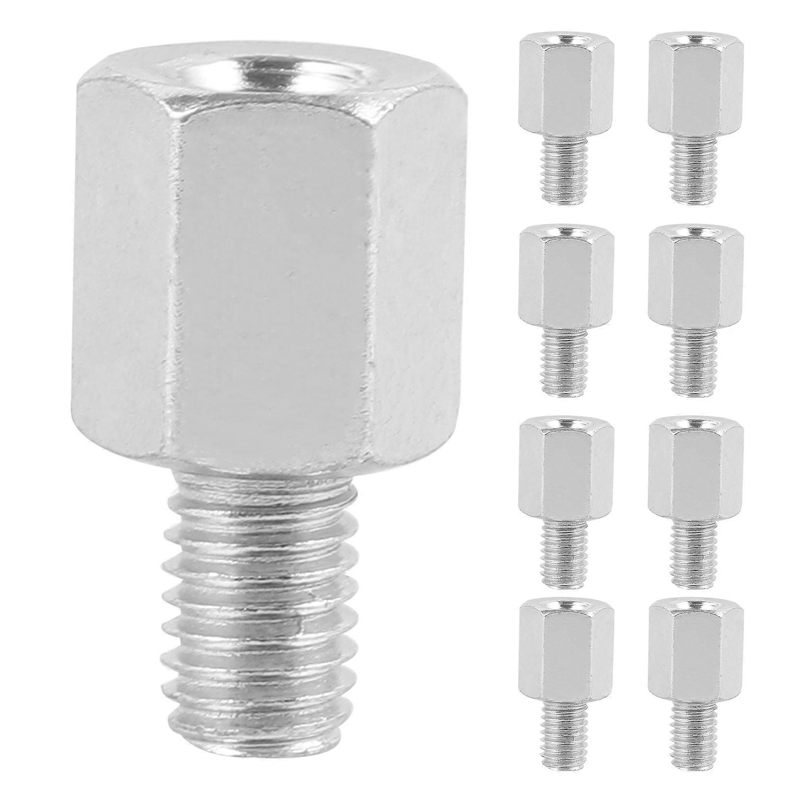 10pcs Motorcycle Mirror Mount Adapter Height Adjustment Screw Rearview Mirror Reverse Bolt