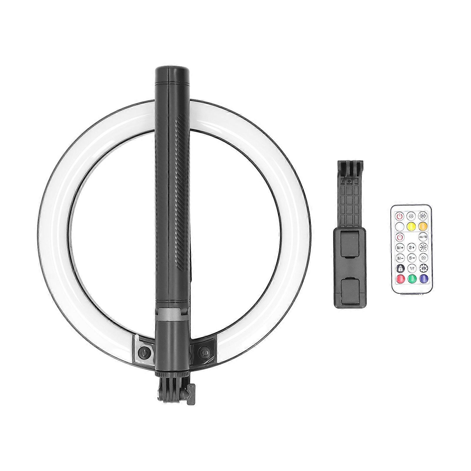 Circular Fill Light Set Plastic Metal RGB 10in with Tripod Remote Controller for Photography Video Recording Vlog