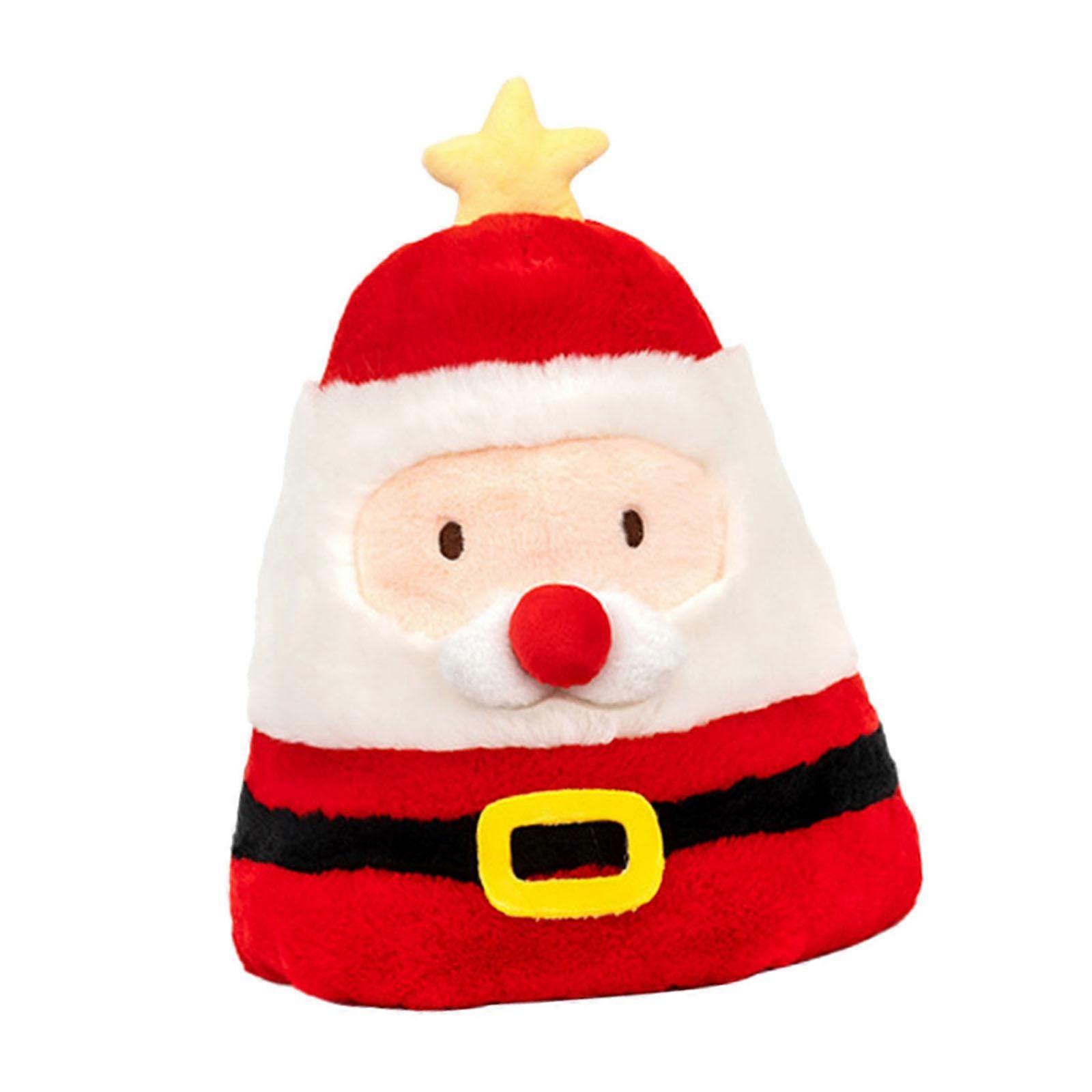 קטיפה סנטה כובע צעצוע ממולא רך לבנים בנות מתנה חג 25 ס"מ