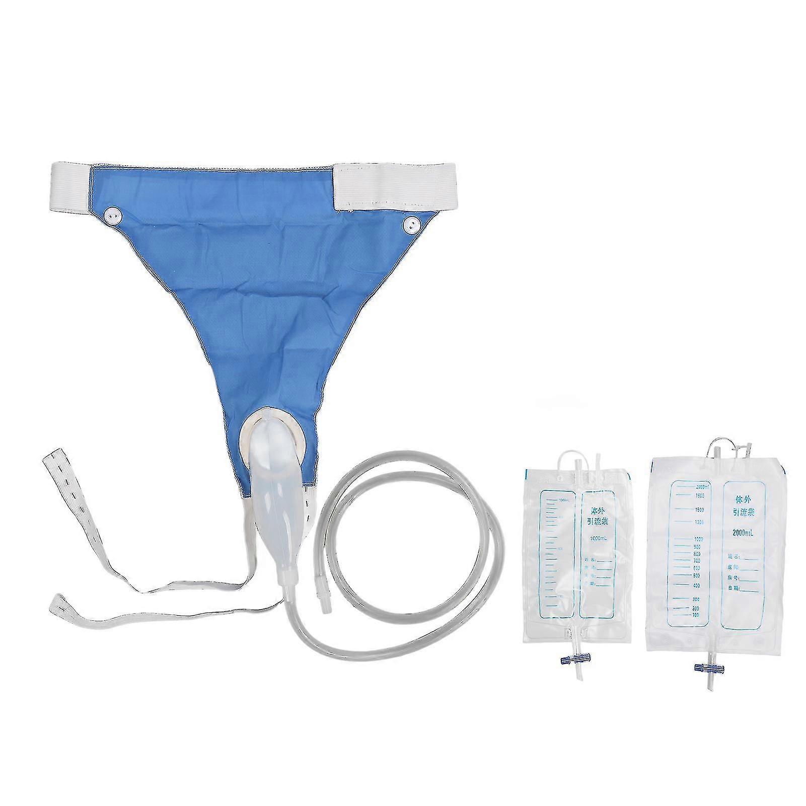Urine Pee Holder Portable Wearable Reusable Silicone Urine Collection Bag For Elderly Men 1000ml 2000ml