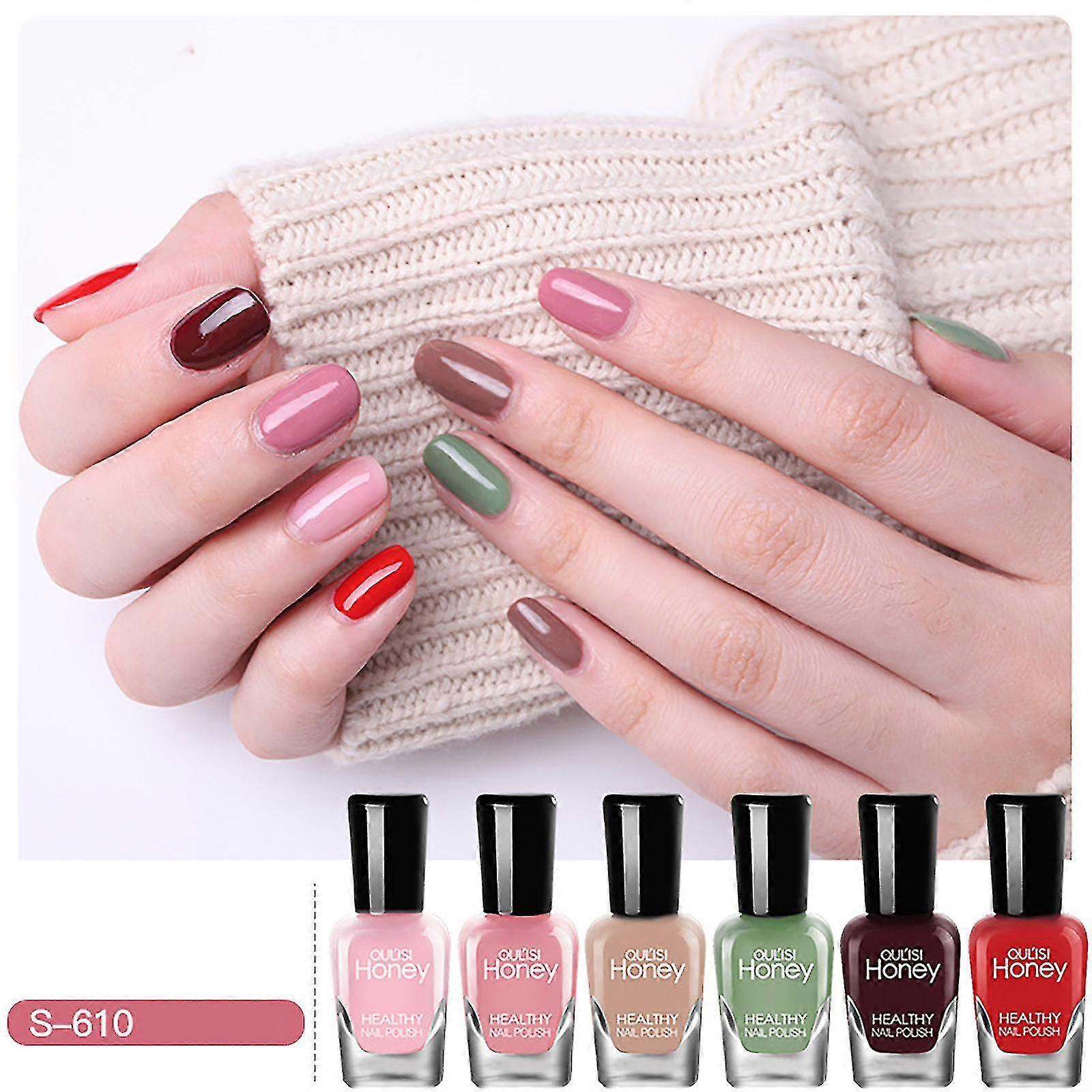 Nail Polish Set Quick-drying Peelable Tearable Nail Polish 5ml * 6 Bottles