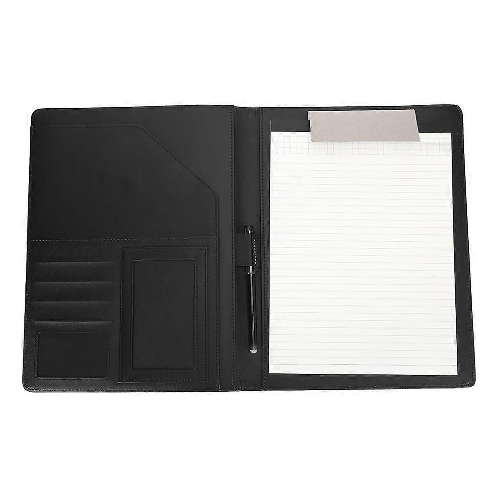 A4 Multifunctional Business Document Meeting Folder with Erasable Note Pad Pen Card Holder