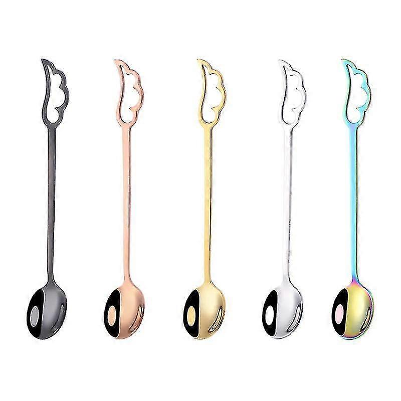 stainless steel spoons lovely wing shape coffee cup spoon tableware