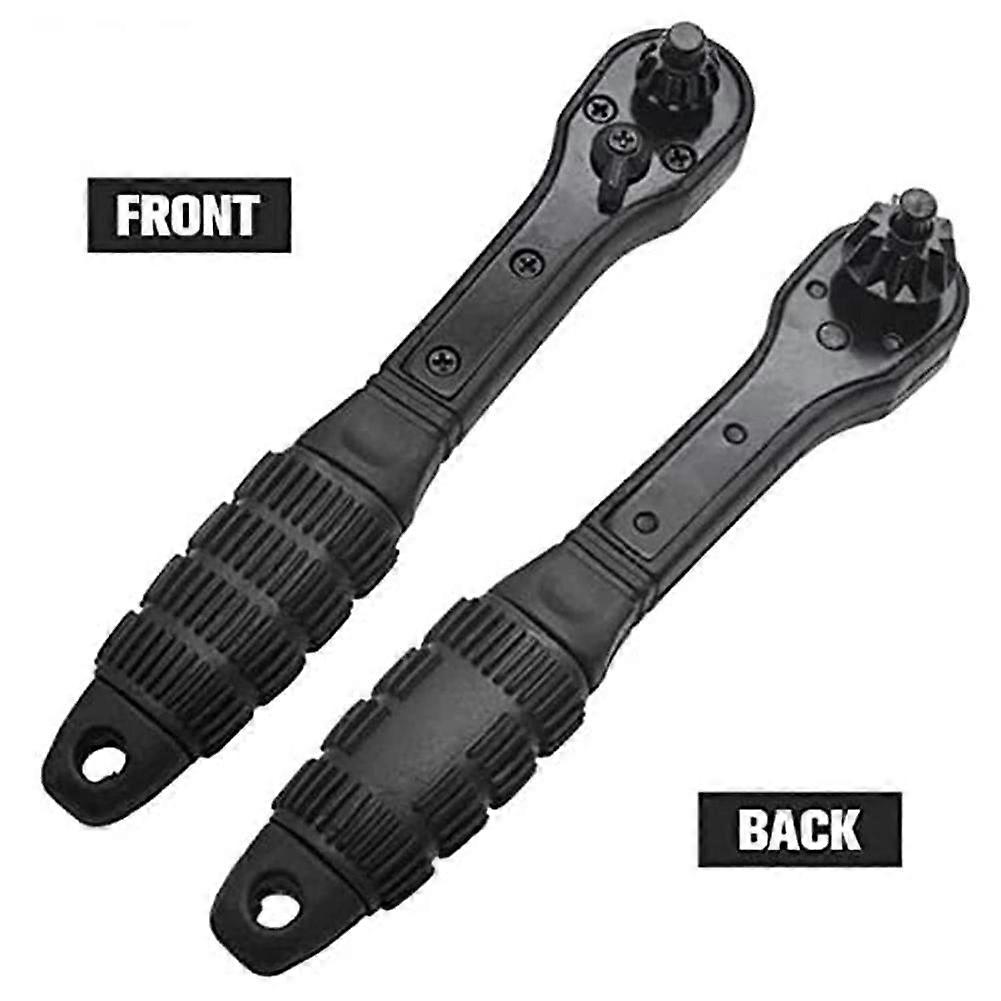 Ratchet Wrench 2 In 1 Drill Chuck Ratchet Spanner Universal Wrench Double Wrench