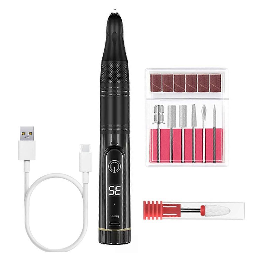 Cordless Electric Nail Drill Machine with LED Display Forward Reverse Direction E File Nail Drill for Acrylic Nails Manicure Set