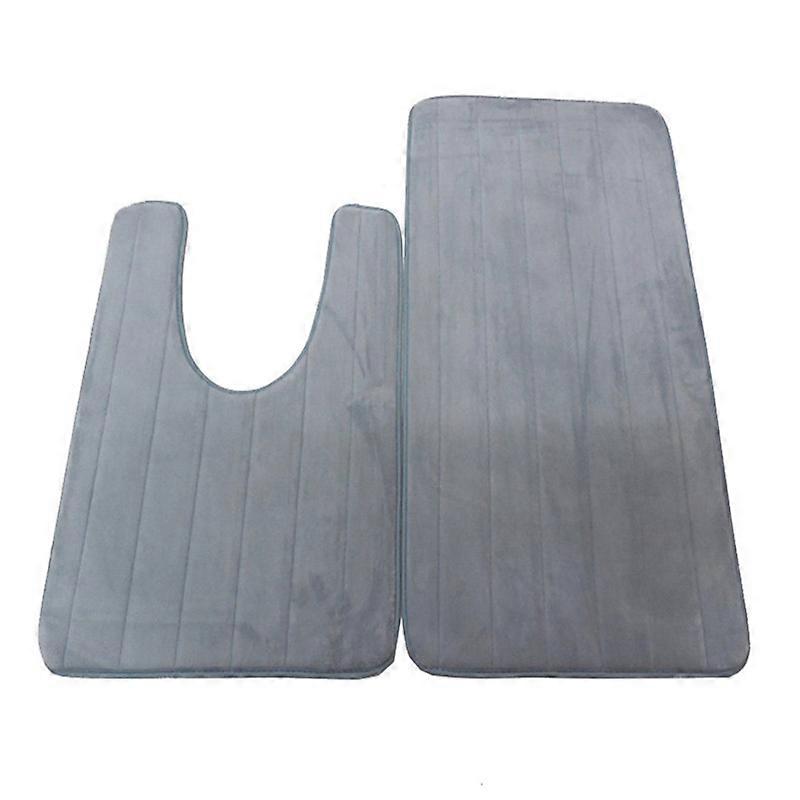 2stk/sæt Jordmåtte Memory Skum Vandabsorption Skridsikre måtter til badeværelse