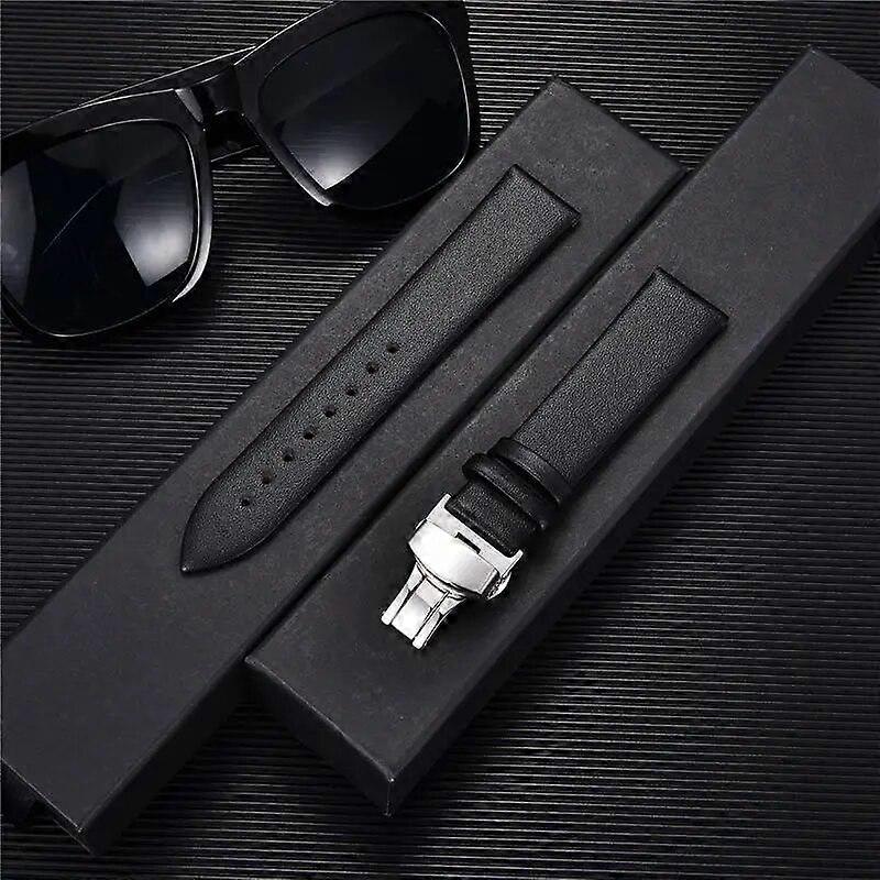 Ultra Thin Butterfly Buckle Business Watchband Suitable For 16mm 18mm 20mm 22mm Soft Casual Elastic Watch Accessories Straps