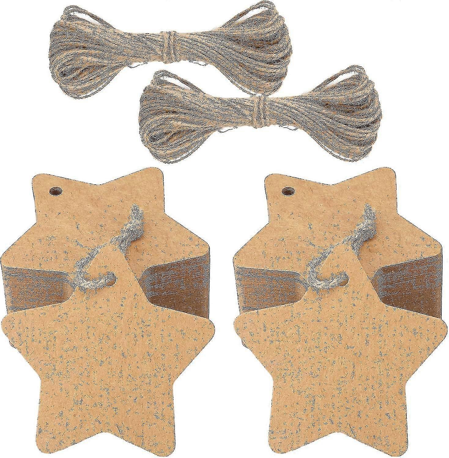 100pcs Tags With String For Diy Crafts