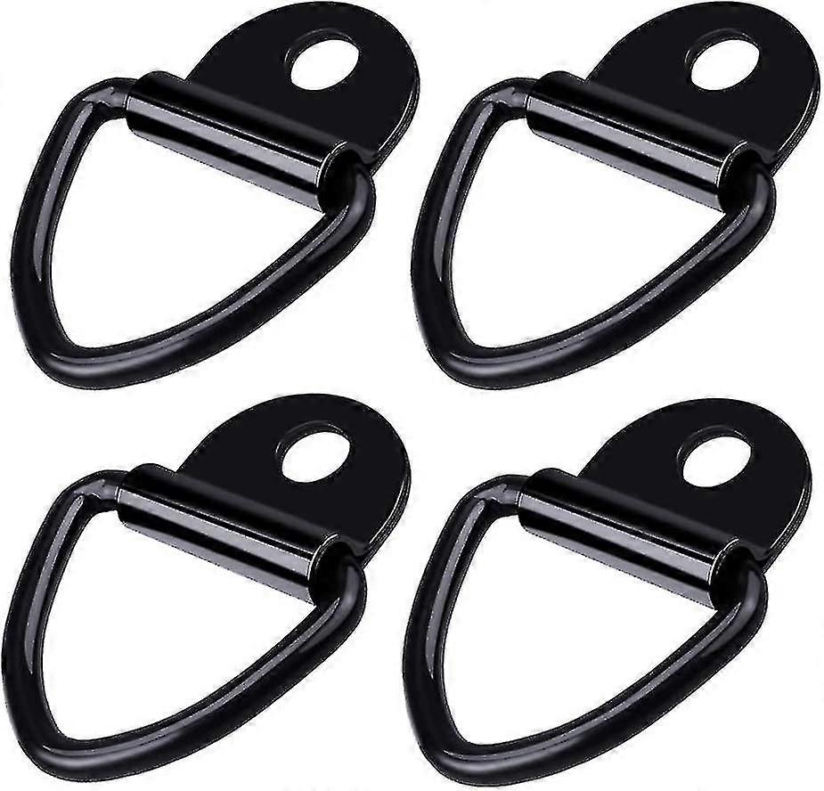 4 Pcs Tie Down Hooks D-ring Mooring V-ring Hook Tie Downs Pull Ring Stainless Steel Fastener