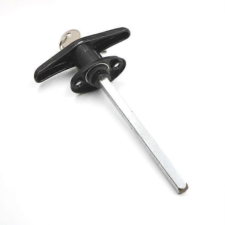 2pcs T Handle Garage Door Lock with Key, Ideal for Camper and Garage Doors, Black