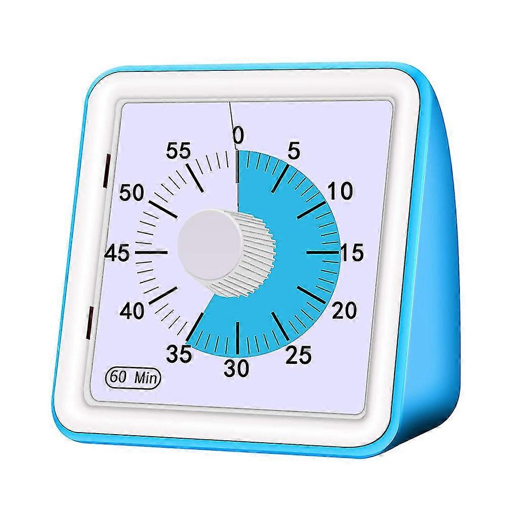 60 Minute Visual Analog Timer, Silent Countdown Timer, Kitchen Timer