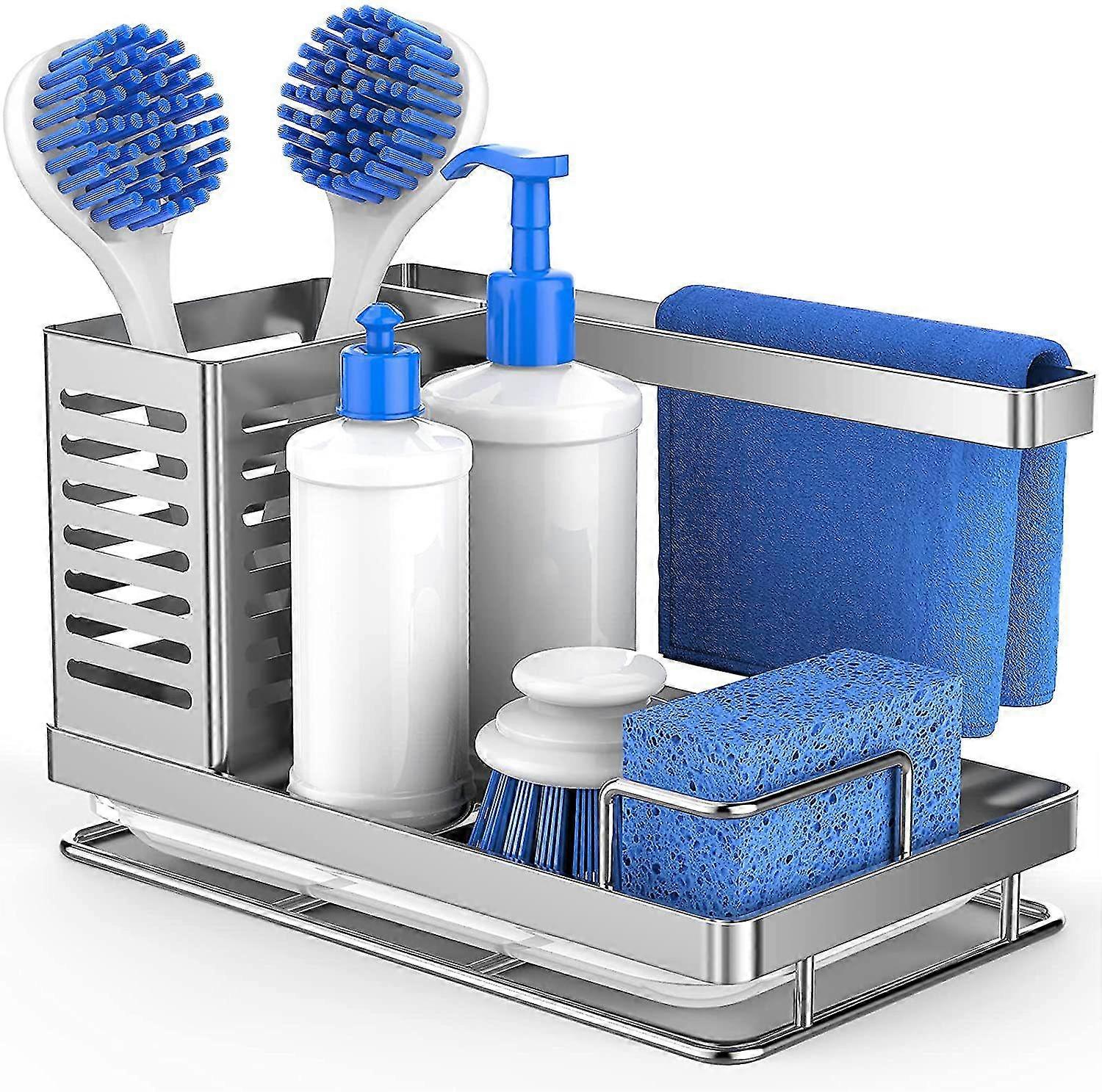 Kitchen Sponge Drain Rack Retractable Sink Rack Towel Storage Shelving