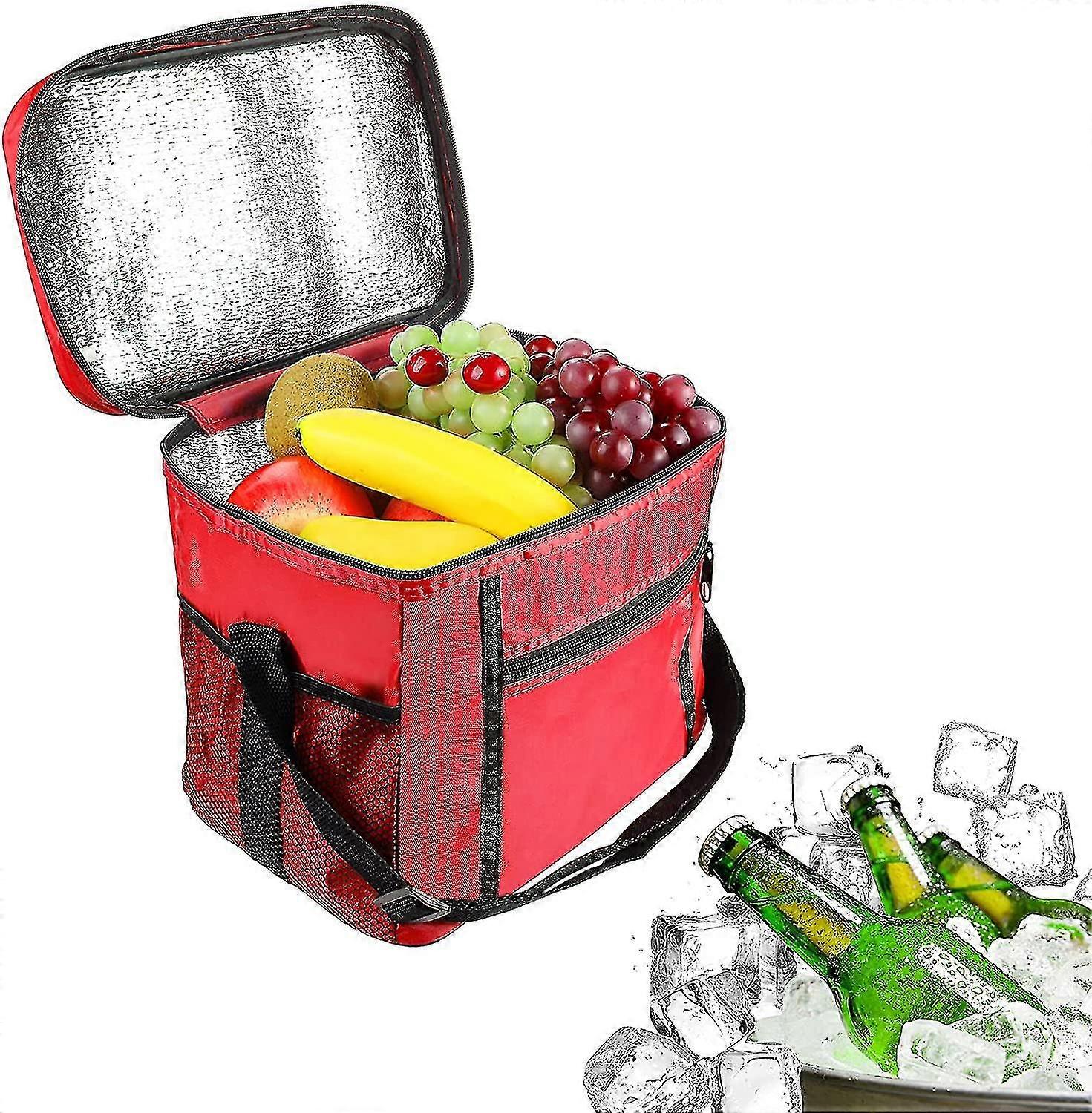 Insulated Lunch Bag Foldable Picnic Bag 11l Beach Cooler Bag Portable Cooling Bag Picnic