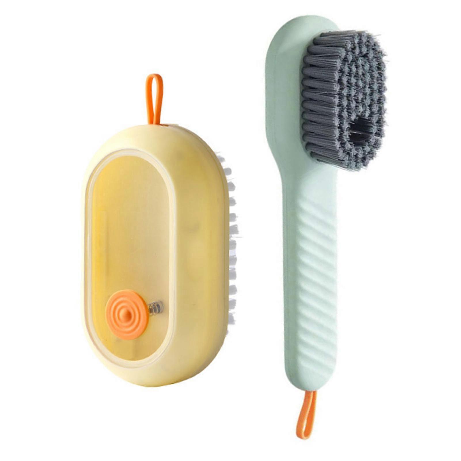 2 in 1 Cleaning Brush Multifunctional Brush with Soap Dispenser Injectable Cleaning Brush for Pots Sinks Shoes