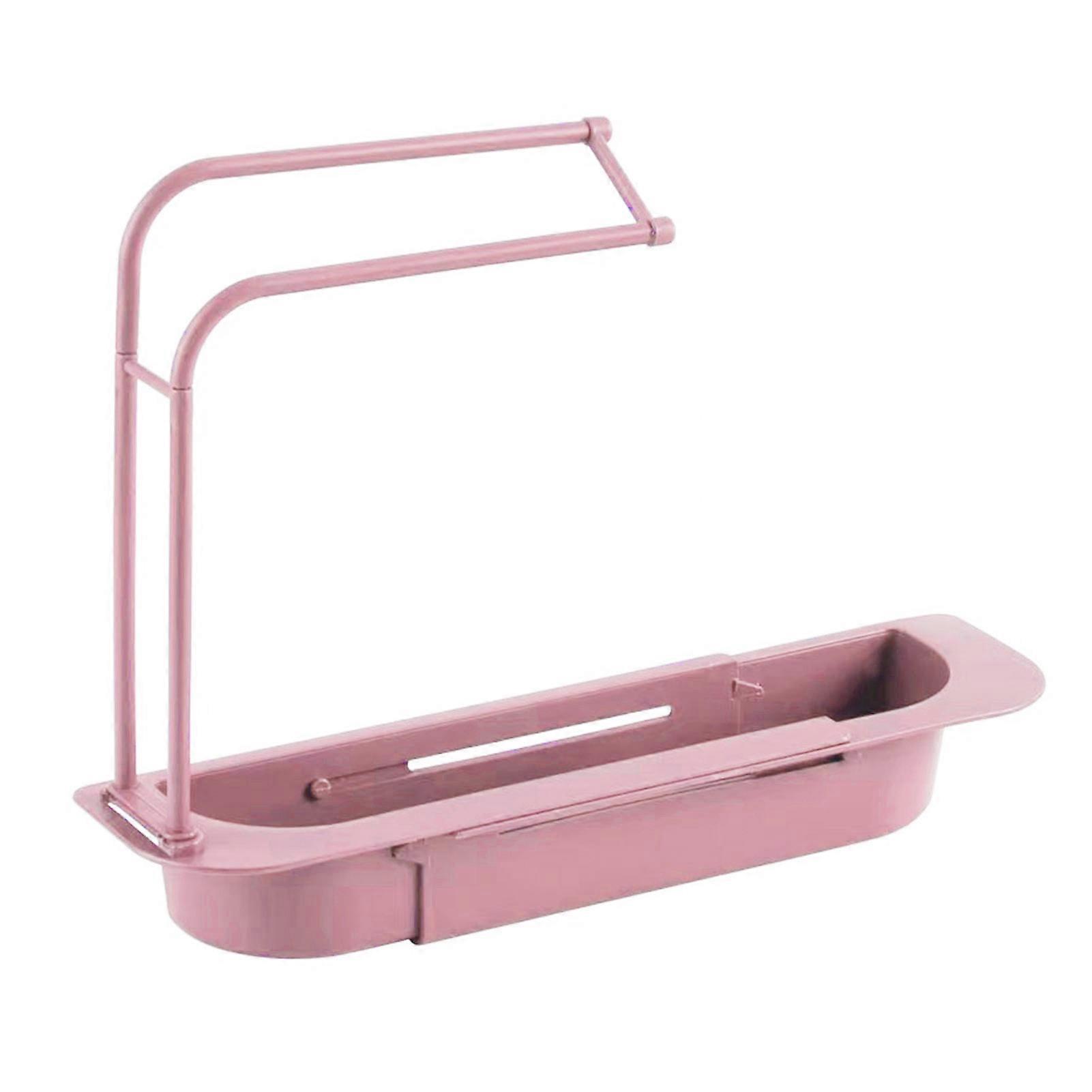 Sink Storage Shelf Towel Rack Expandable Telescopic Design Ventilation Drainage Easy Installation Multifunctional Kitchen Drain Rack