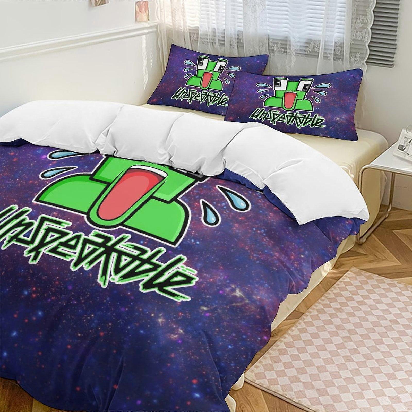 v7550 Povlečení Povlečení Tmavé mlhoviny Nevyslovitelná sada přikrývek Soft 3 ks Twin Bedding Sets Zahušťovat pro všechna roční období, 1 přikrývka 2 polštáře přehozy