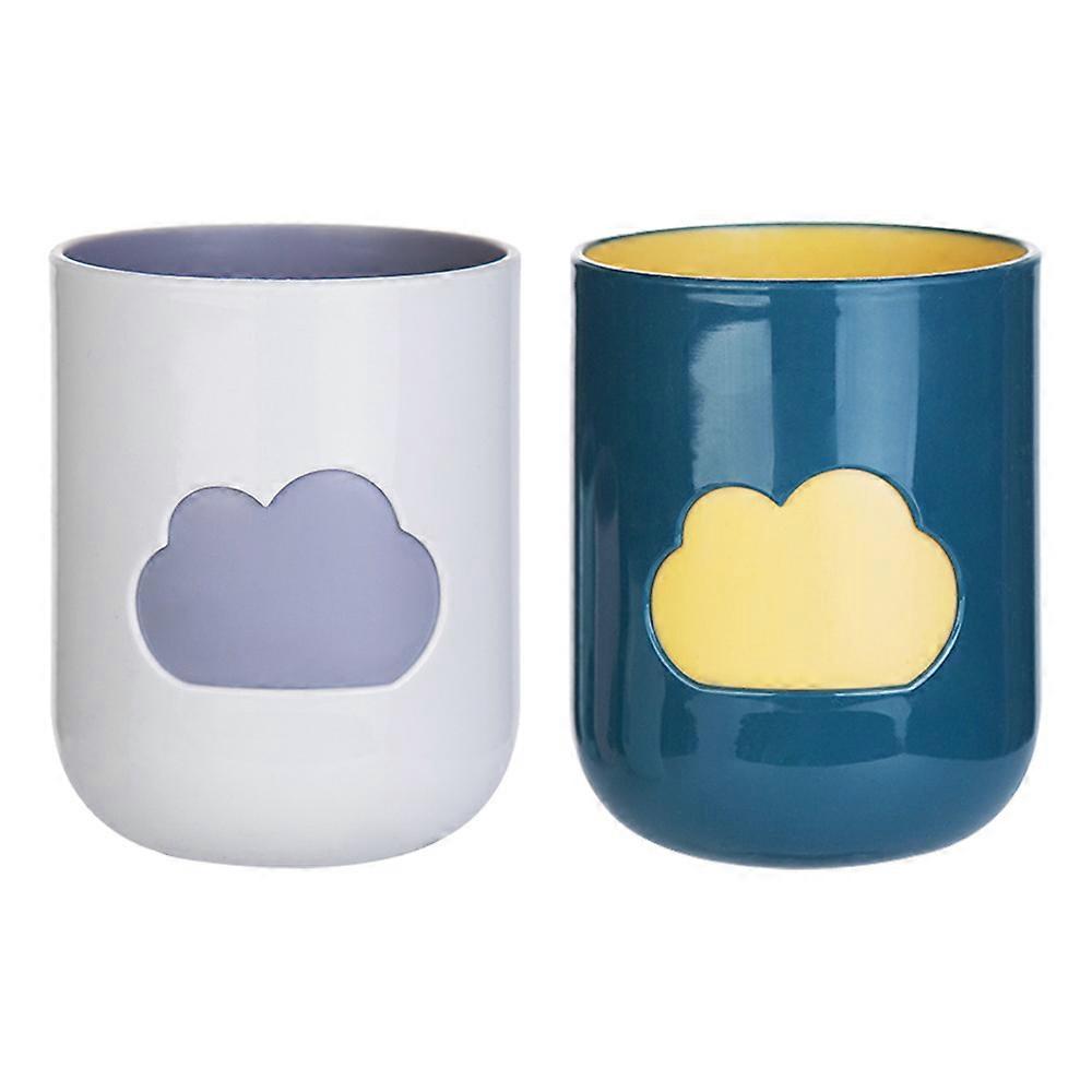 Toothbrush Cups Unbreakable Bathroom Cute Cloud Pattern Toothbrush Mugs