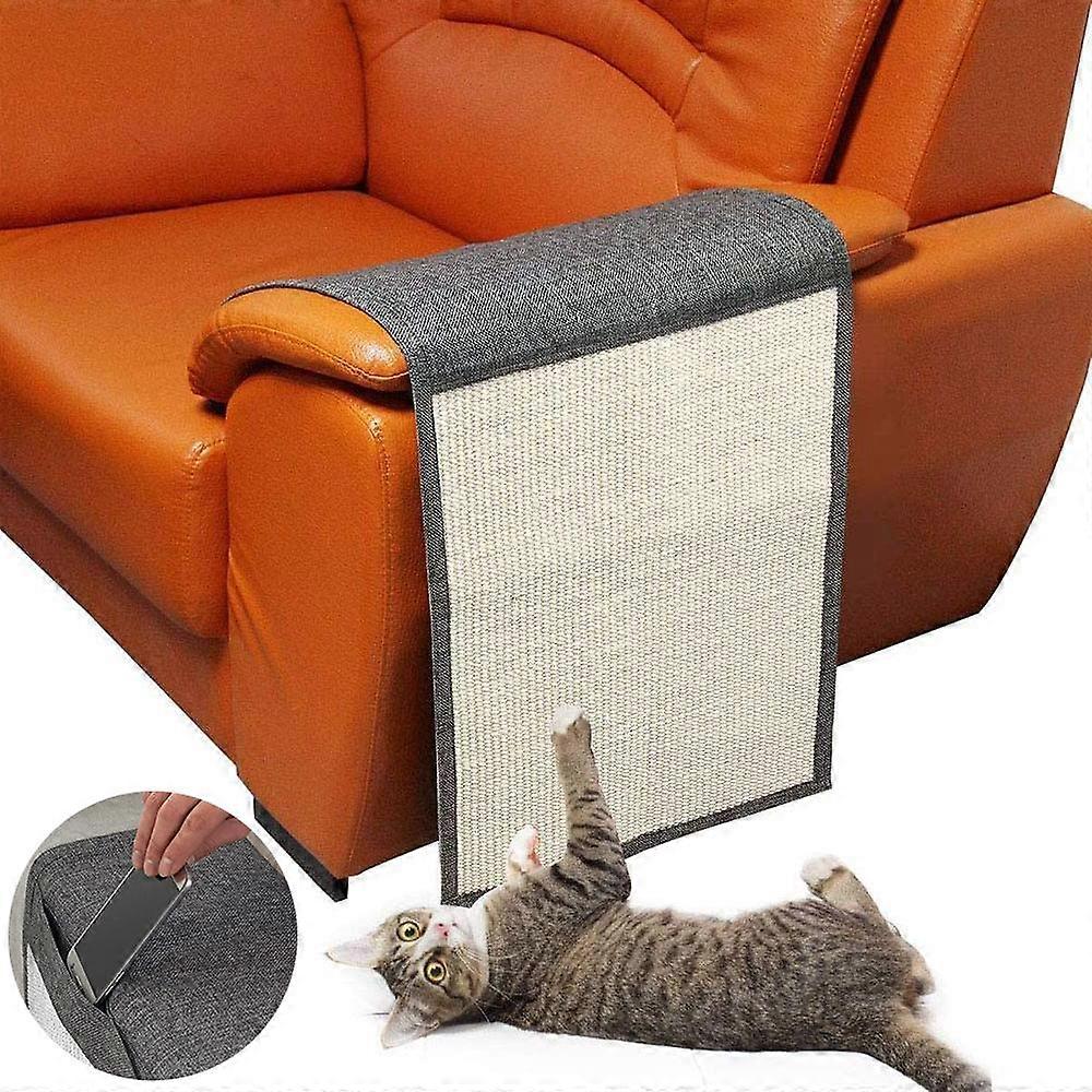 Cat Scratching Mat, Natural Sisal Couch Protector for Cats, Cat Scratcher Sofa Cover to Prevent Furniture Scratch, Cat Couch Protector Guards Pet Scra