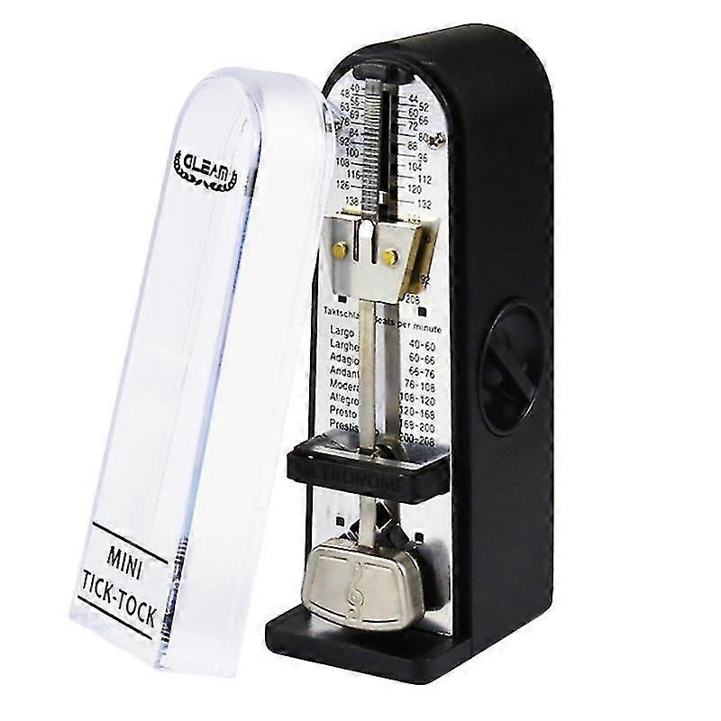 Mechanical Metronome Clear Scale Portable Adjustable Speed Smooth Dust-proof Cover Even Rhythm Metal