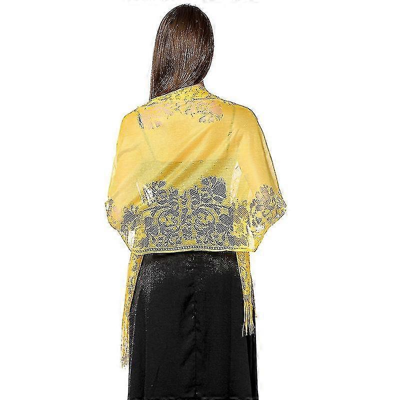 תחרה צעיף כלה שושבינה שמלת ערב שמלת ערב מסיבת צ'ונגסאם צעיף תחרה חלול נשים