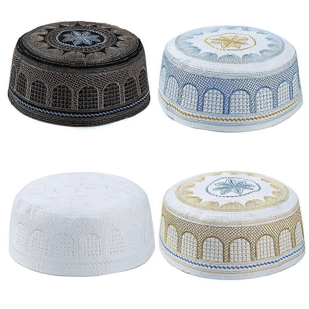 4 Unids Musulmana Oración Kufi Sombrero Para Hombre