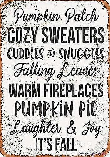 Nova Placa de Lata Retro, Placa de Abóbora, Decoração de Abóbora, Decoração de Abóbora, Placa de Metal 8x12 Polegadas 