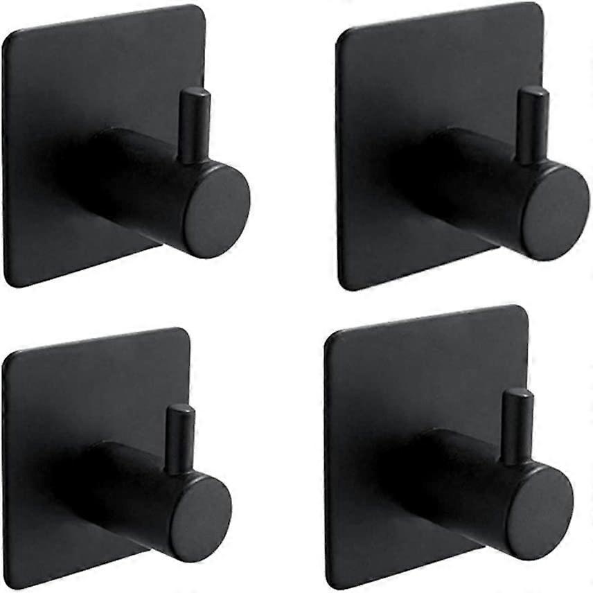 4 Pieces 3M Adhesive Hook, Bathroom Wall Adhesive Hook, Kitchen Towel Hook, Picture Hanger Without Drilling, Stainless Steel Adhesive Self-Adhesive Ho