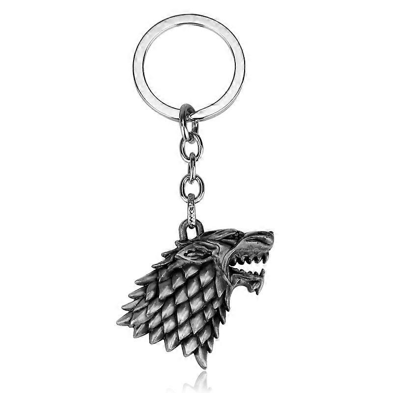 3D Keychain "Stark" Dragon Wolf Head Key Chain Bag Charm Car Accessory