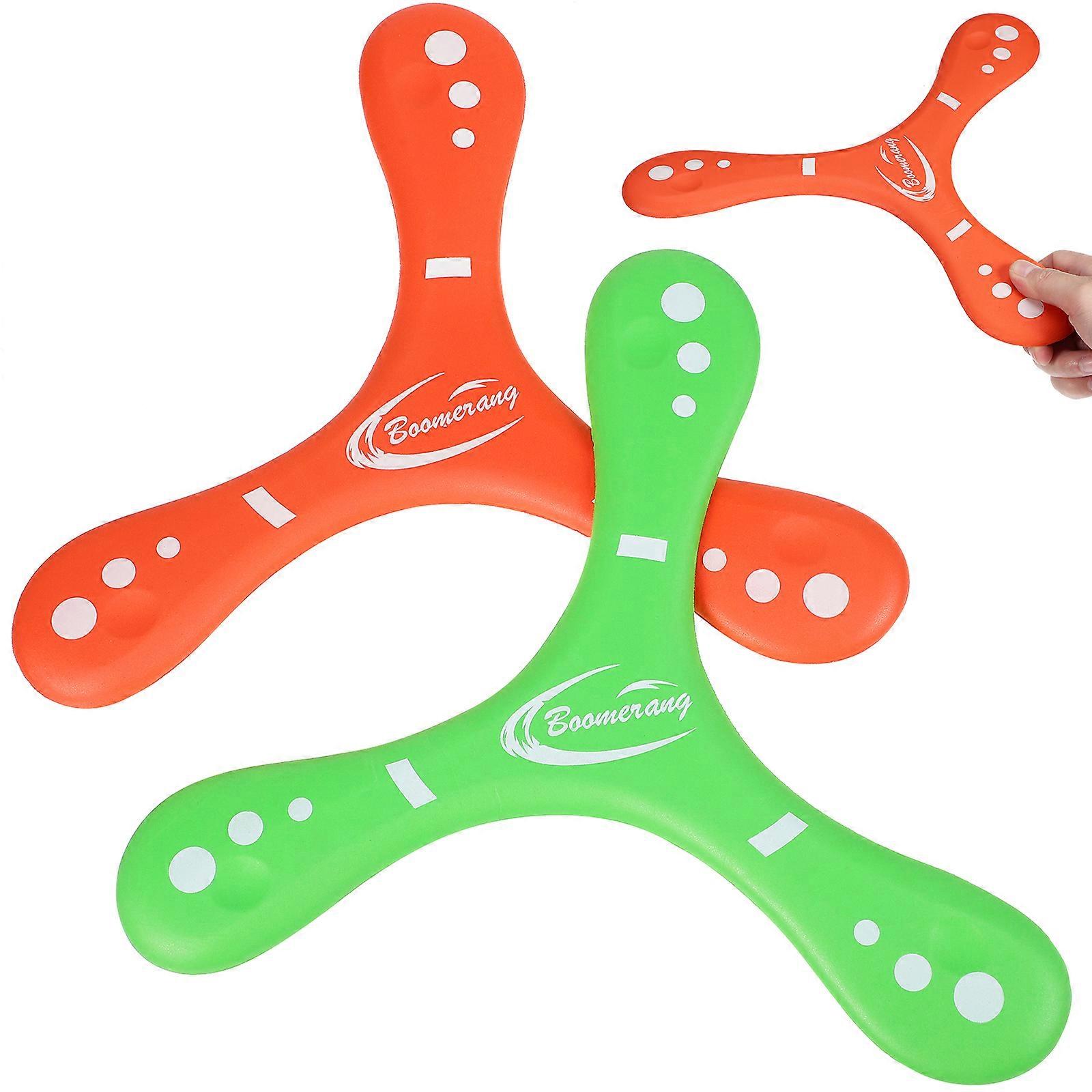 2 Pcs Boomerangs Returning Triangle Soft Outdoor Games Toys For Kids Adults