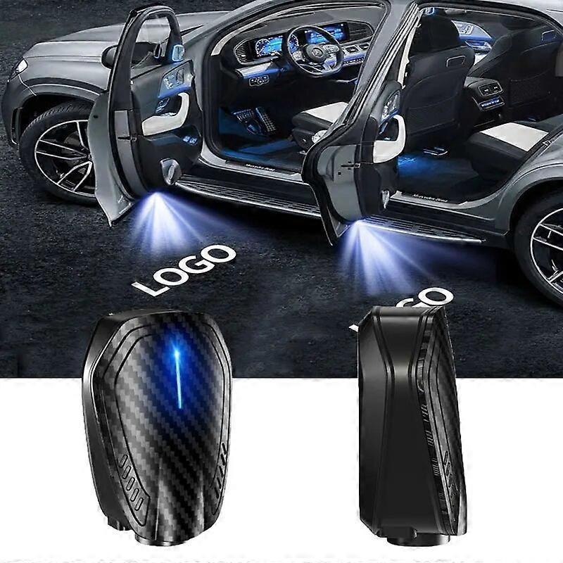 Wireless Led Car Door Lamp Rechargeable Welcome Laser Projector Atmosphere Warning Light Cool Modification Auto Accessories