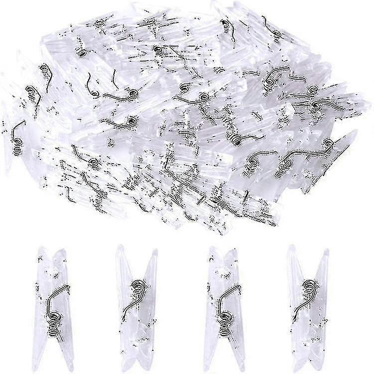 100pcs Mini transparente Kunststoff hängende Clips